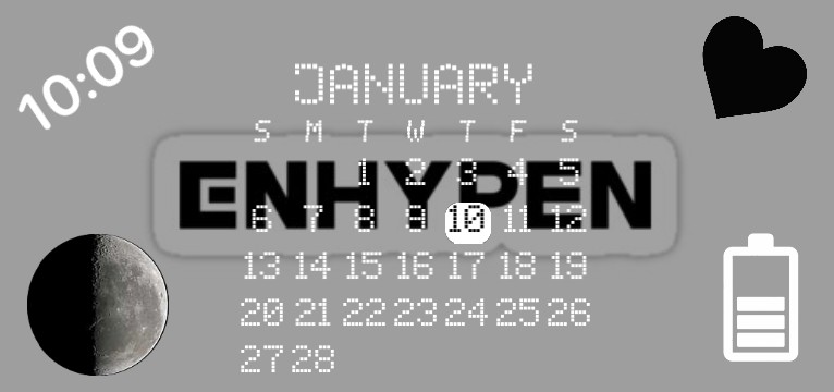 b&w enhypen calendar