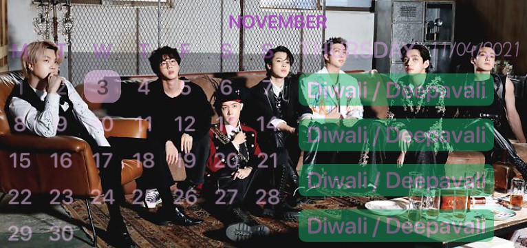 calendar bts