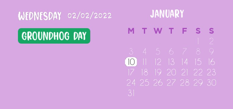 purple calendar 
