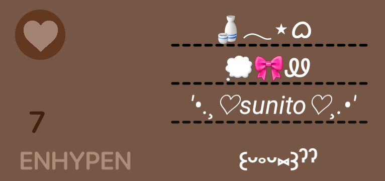  widget reminder enhypen brown