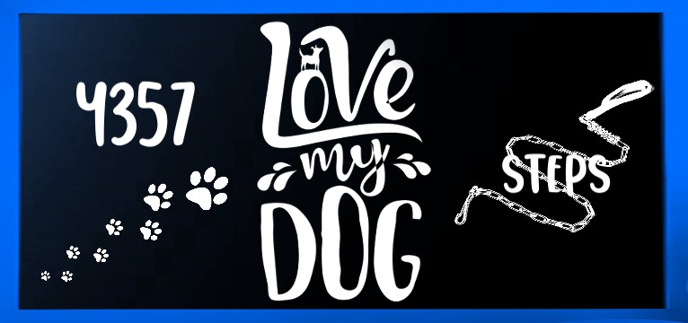 Step Dark blue Love DOG 