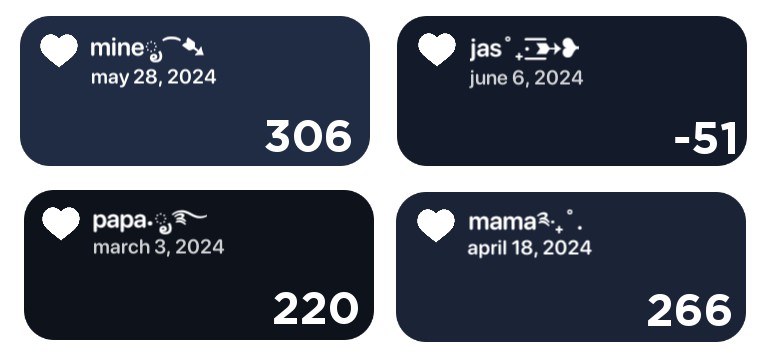 the day before widget  blue medium 