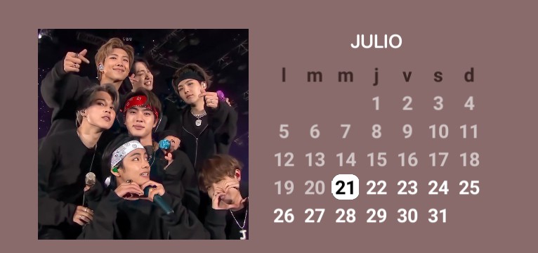 Calendar July 21 BTS OT7