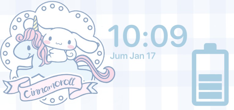 Cinnamoroll widget aesthetic blue