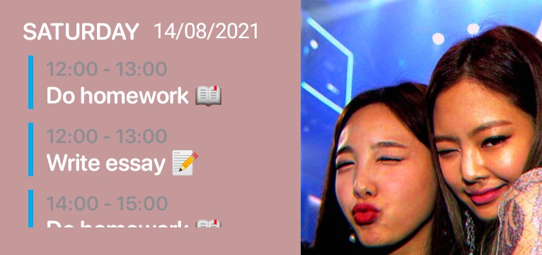 jennie and Naeyon agenda