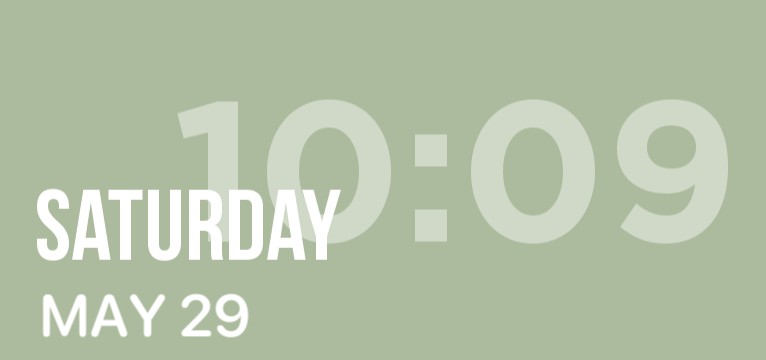 green medium time widget