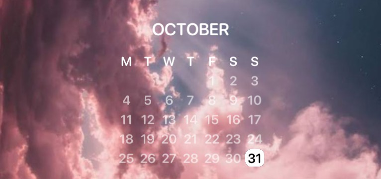 Aesthetic calendar 