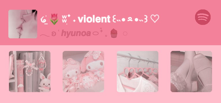 cute pink spotify
