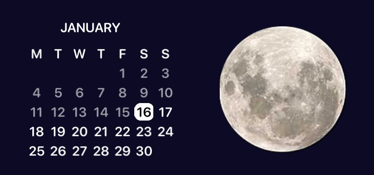 moon calander widget