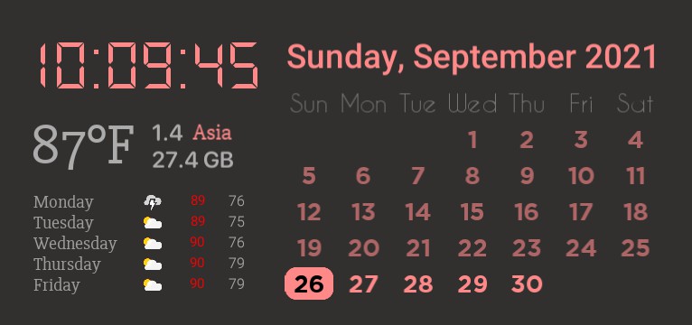 Clock with Secon