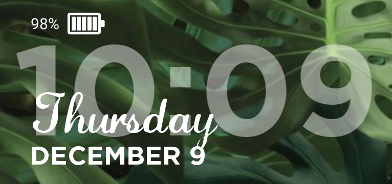green medium time widget