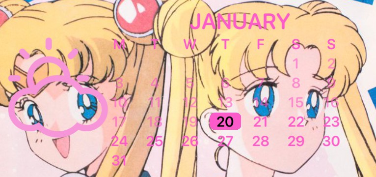 sailor moon calendar & weather 