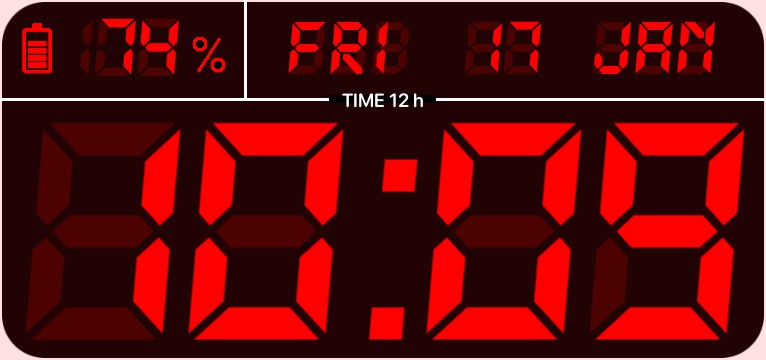 New Vintage Red - 12 Hour Format