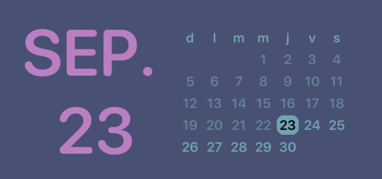 Calendario Azul y morado