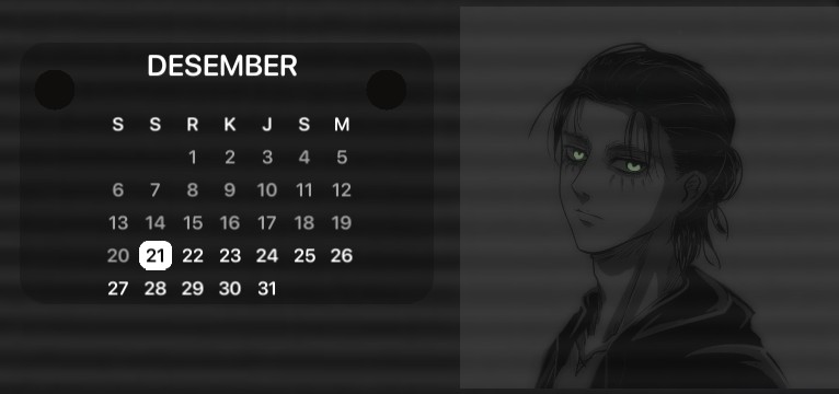 Eren Yeager Calendar