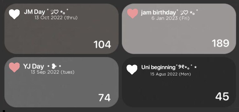 widget countdown aesthetic kpop