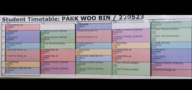 Timetable 
