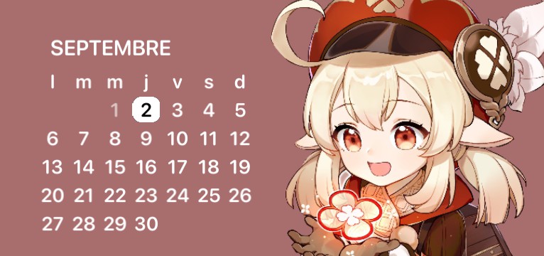 Calendar Genshin Impact Klee Copy