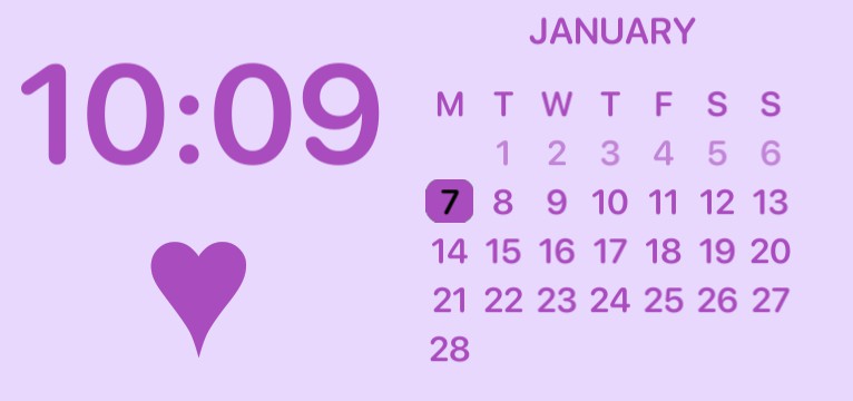 Purple aesthetic Calendar 