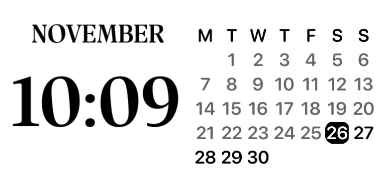 plain calender&time