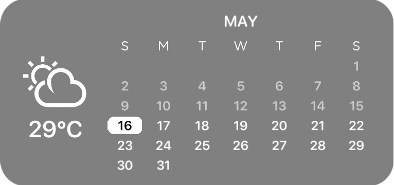 HCalendar Simple Dark