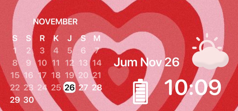 Red heart widget