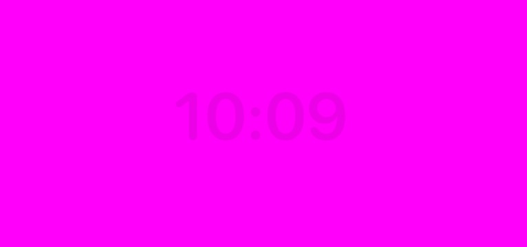 hot pink clock