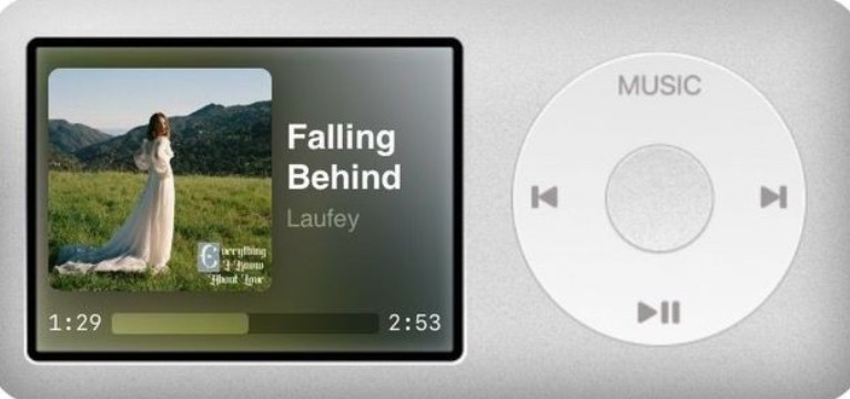 Falling Behind iPod widget