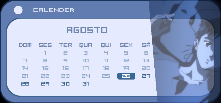 Baby Blue calendar otaku