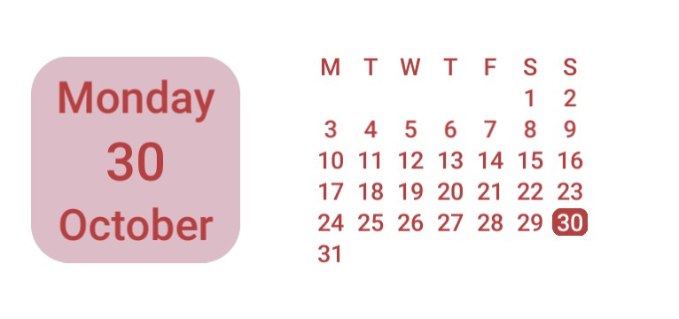 Simple calendar