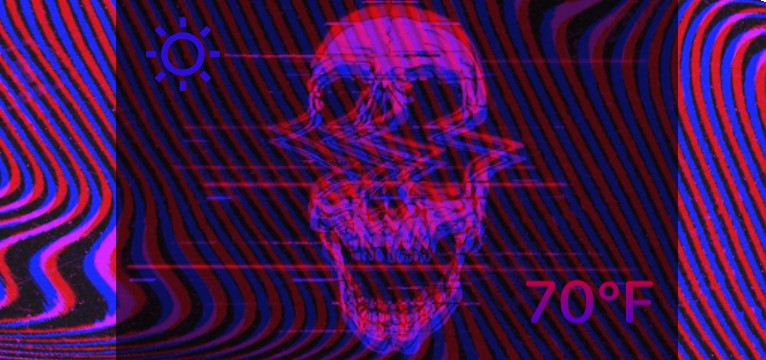 Glitchy skull