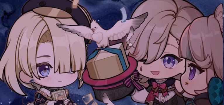 Lyney lynette freminet fontaine siblings genshin chibi