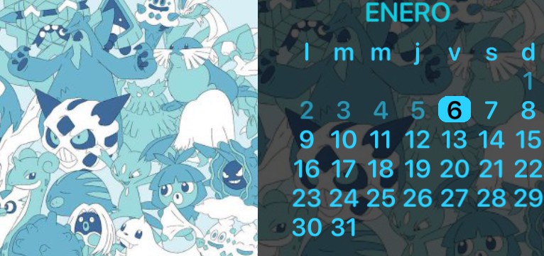 Pokemon calendary