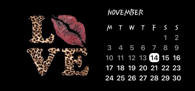cheetah printed calander