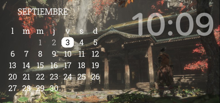 Sekiro clock/calendar