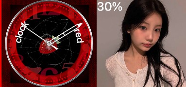 wonhee clock reloj illit fresa