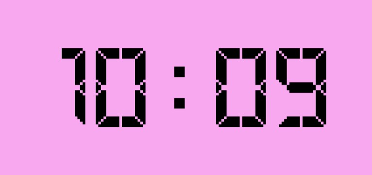 Pink n Black clock 