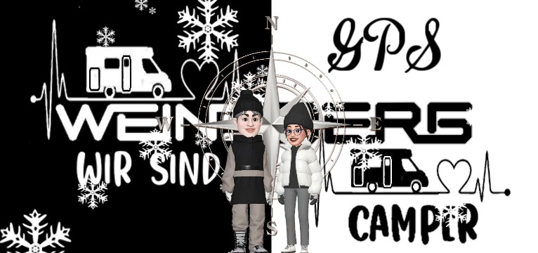 GPS Wir sind Camper Winter BlackWhite  
