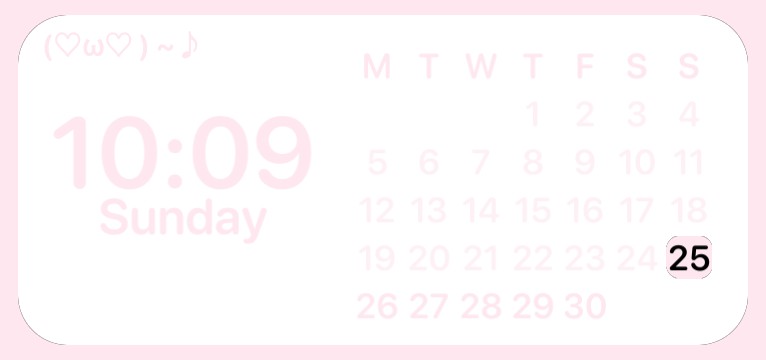 pink calendar 