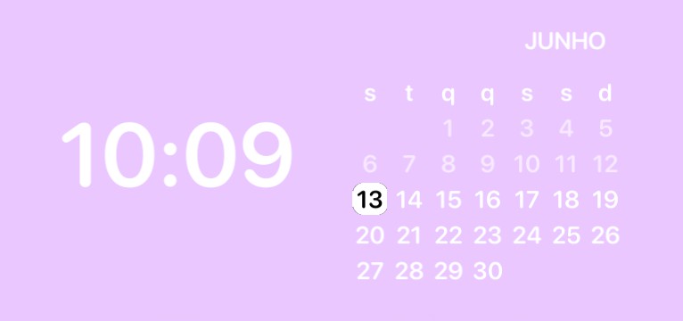 calendrio e relgio 