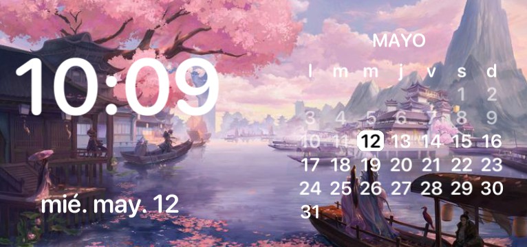 Anime clock with Calendar