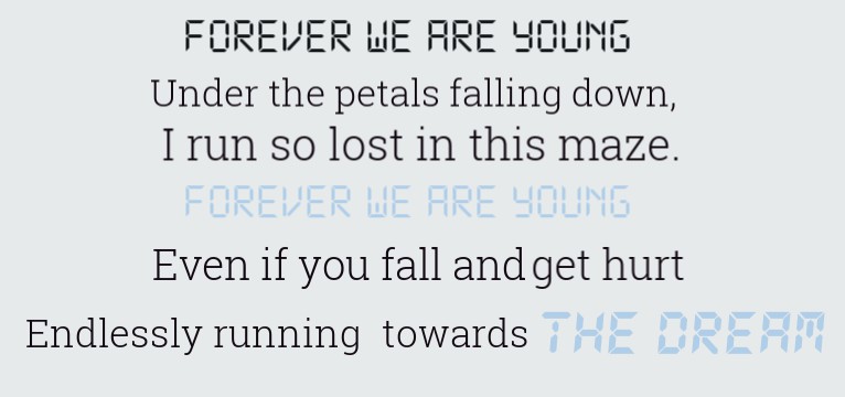 Young Forever Lyrics 