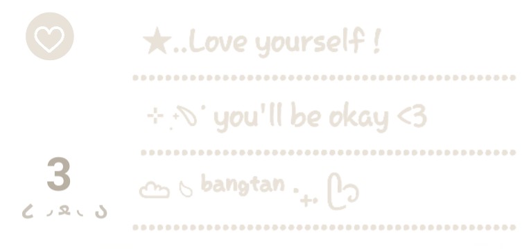 Love yourself, reminders 