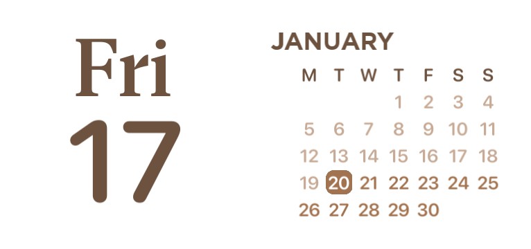 Calendar Widget 