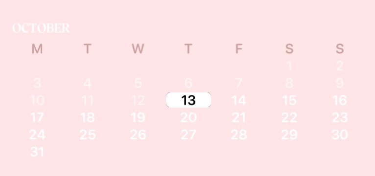 pink calendar 