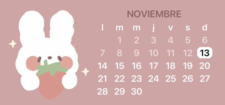 Calendario Cute Conejo Rosa 
