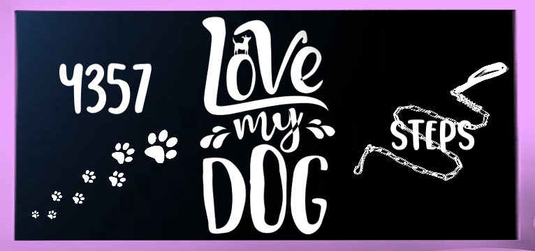 Step Dark blue Love DOG Lila  Copy