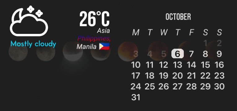 Calendar and weather