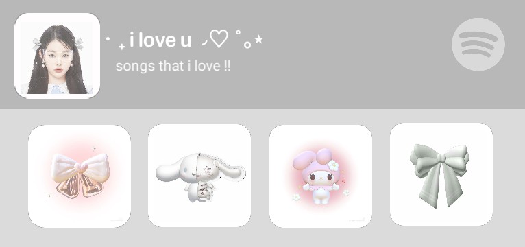 white & pink spotify widget