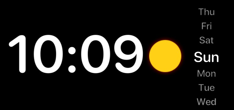 IOS style clock widget w/ weather